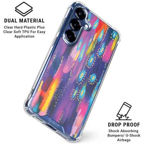 Kaleidoscope Brush Stroke by Etta Vee Galaxy S25 Clear Case